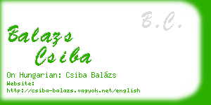 balazs csiba business card